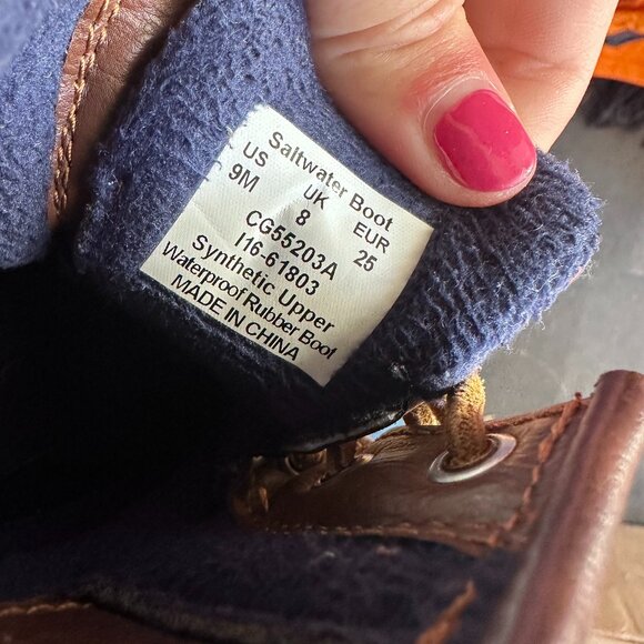 Sperry Kids Boots in Brown and Blue - Picture 14 of 16